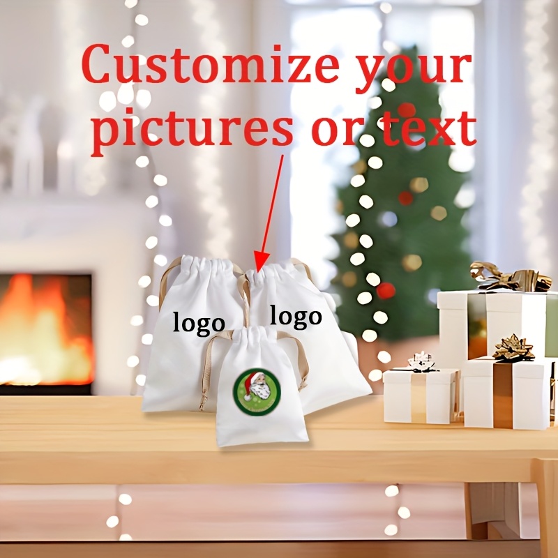 50pcs Customized Satin Gift Bags with Personalized Photo & Text